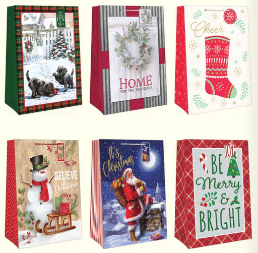 [EXGBJUXM] XMAS Gift Bag JUMBO #CGBT4A-4 & A-1- #CGBT-198V4/195V4/199V4/200V4 Traditional 