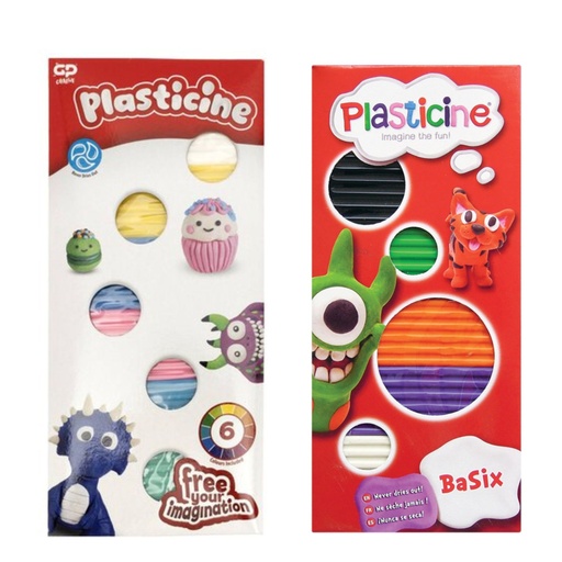 [FL10254] Plasticine BASIX 6 Col Pack #PLT14000 - (36/bx-144/ctn)