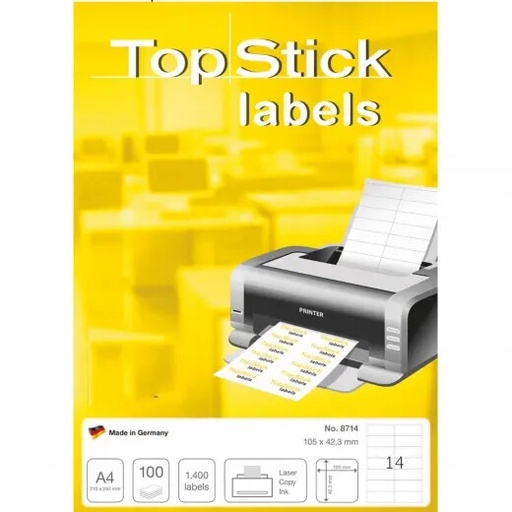 [HE8703] Laser A4 Label 2 3/4x1 1/4 Topstick