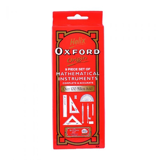 [HXGEOM] Oxford Geometry #X31750/B36002 Red Tin Set - (36/ctn)