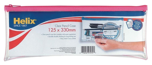 [HXPCSECL] Helix CLEAR #X27070/M78040 13X5" Pencil Case 
