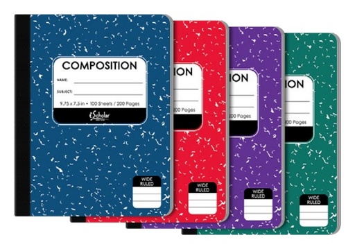 [ISCOMPAS] iScholar Composition MARBLE COLS. #18100 Book - (48/ctn)