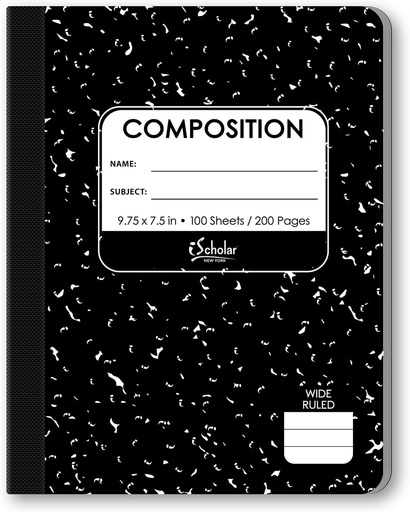 [ISCOMPBK] iScholar Composition BLACK #10100 Marble Book