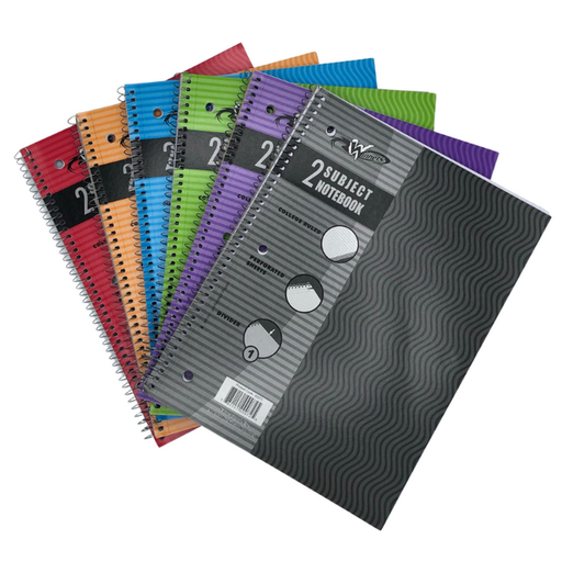 [JD2SNB] Winners 2 Subject Note Books Asst. - (6/pk - 60/bx)