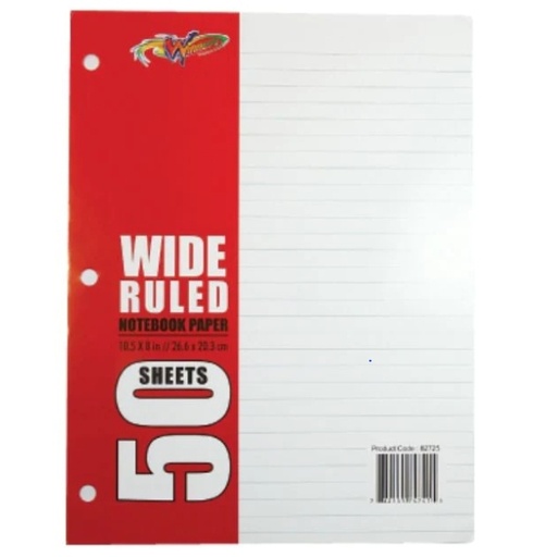 [JDRF50] Winners Refill Sheets L/S Ruled 50s - (200/ctn)