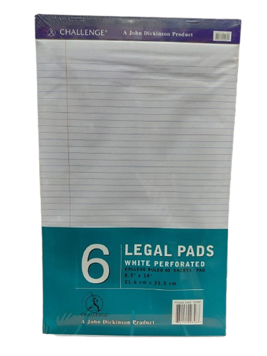 [JDWPFCWH] Writing Pads F/S White #82590 Challenge - (96/ctn) 