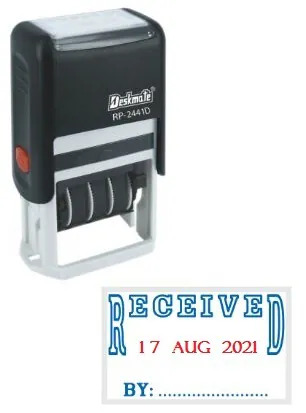 [KKDAT4RE] Date Stamp SD6202/RP-2441L2 RECEIVED (Red) Pre-Inked