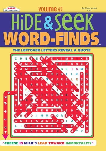 [KP0393] Hide & Seek Wordfinds Puzzle Book  - (48/ctn)