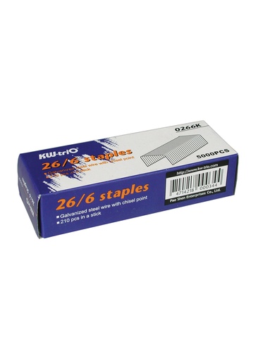 [KWSTAP] KW Trio Staples #0266K 26/6 5000s