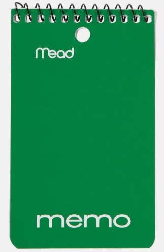 [MDMEMO35] Mead Memo Book 3x5 #45354 