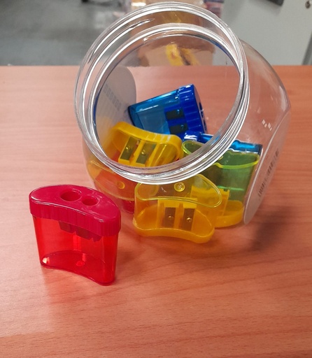 [MO52936] MOON Double TUB 2 Hole Sharpener - (25/Tub)