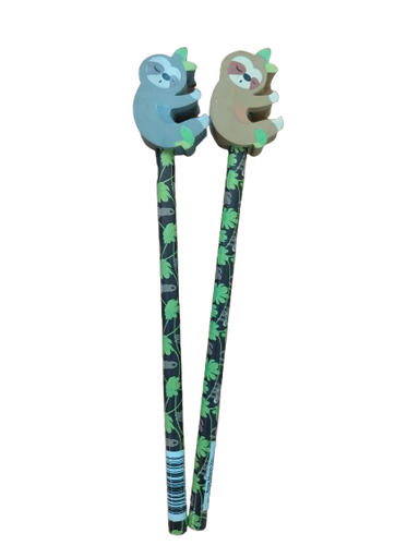 [MO53152] Moon Pencil w/Topper SLOTH  - (36/Tub)