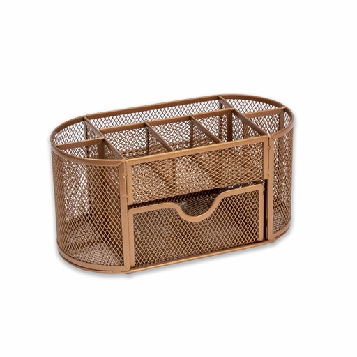 [OCDORGRG] Wiremesh Desk Organizer w/Drawer #MD03-RG ROSE GOLD