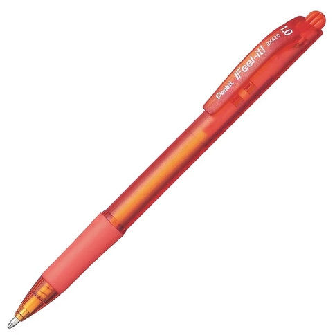 [PEBX420F] Pentel Feel It RETR. 1.0mm ORANGE BP Pen - (12/bx)