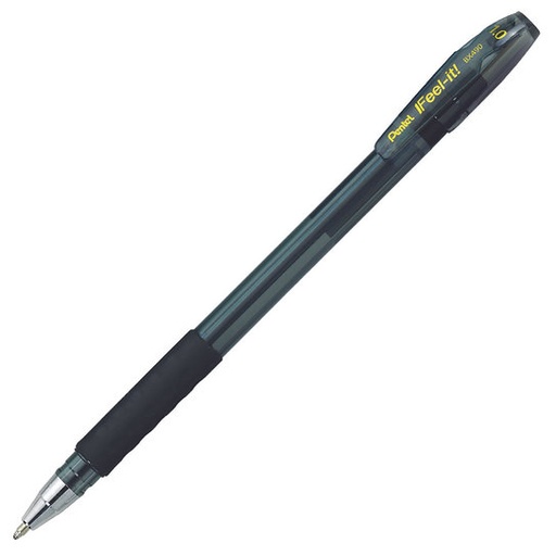 [PEBX490A] Pentel Feel It BP 1.0mm BLACK Pen - (12/bx)