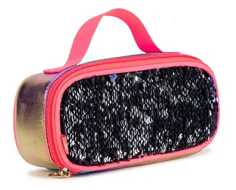 [POC17229] Tiny Sequin ROSE COPPER/SILVER Pencil Case - Sale