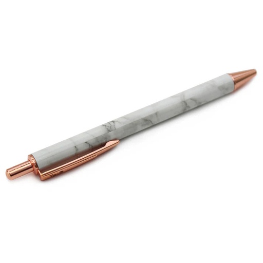 [POSOC114] Pen BP White Marble W/Rose Gold