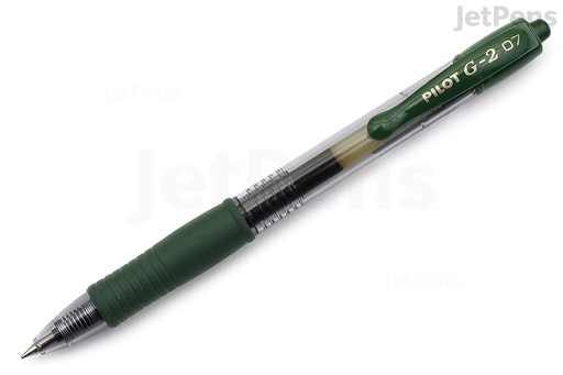 [PPG207HG] Pilot G2 HUNTER GREEN #BL-G27HG 0.7mm Fine Pen - (12/bx)