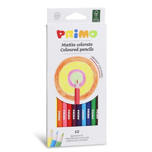 [PR503M12] Primo Coloured #503MAT12EFSC 12s Pencils - (24/ctn)