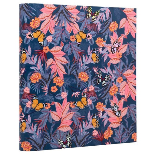 [PU9607BL] PUKKA Binder 3 Ring Binder A4 Bloom FORAL BLUE