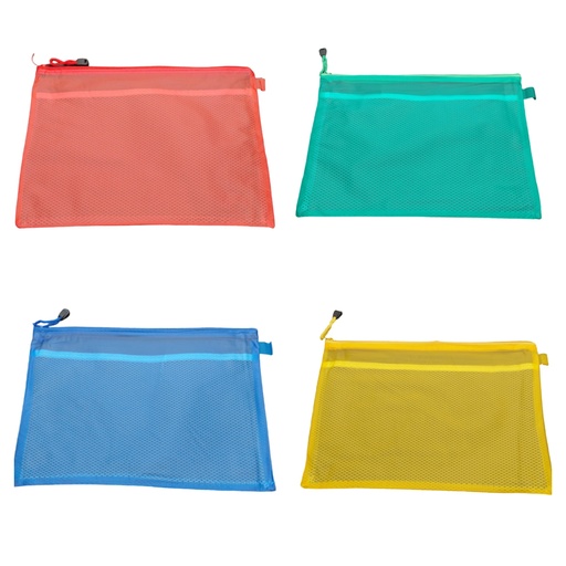 [RCZBAGA4] Zipper Bag A4 340x245mm PVC Netting 