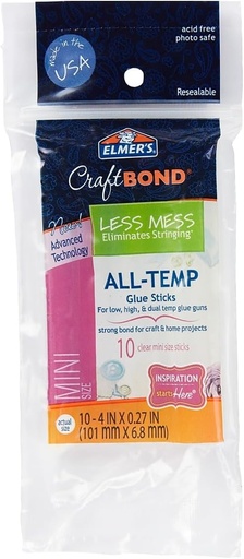 [ROGSTKMI] Elmers Glue Gun STICKS E6054 4" Mini 10pk