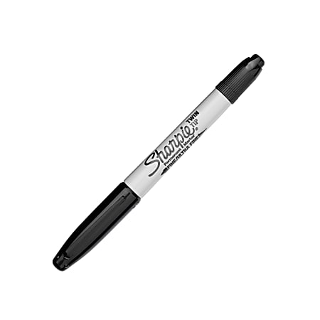 [SATWINBK] Sharpie Twin Tip BLACK #32001 Marker - (12/bx)
