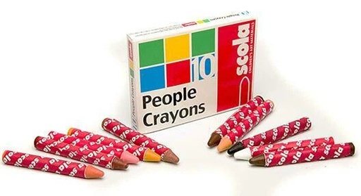 [SCCRPE10] Scola People Crayons (Skintone) 10s - Sale
