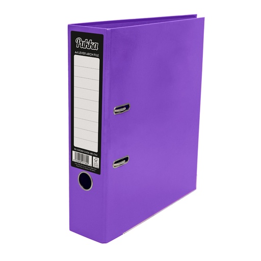 [SDLABRPU] Brights Lever Arch #7762 PURPLE A4 Pukka 