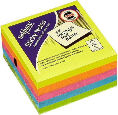 [SE13527] Snopake Sticky 3x3 NEON Notes - SINGLE