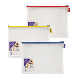 [SE15818] SNOPAKE EVA Mesh A5 Zipper Bag Assorted  (Singular) - (3/pk)