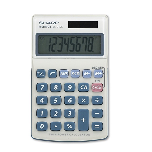 [SHEL240S] Sharp Handheld 8 Digit Calculator