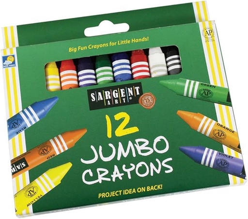 [SRCRJU12] Sargent Art JUMBO #55-0912 Crayons 12s