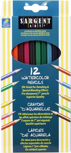 [SRWATRPC] Sargent Art Watercolor #22-7204 Pencils 12s