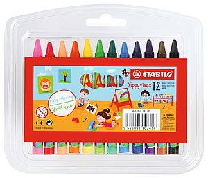[SSCRAY12] Stabilo YIPPY WAX #2812PL Crayons 12s