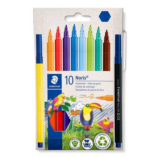 [STNCFP10] Noris Club #326 C10 Fibre Tip Pen 10pk (Felt Tip)