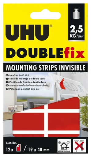 [UHSTRIPS] UHU Double Fix #45515 Strips 19 x 40mm