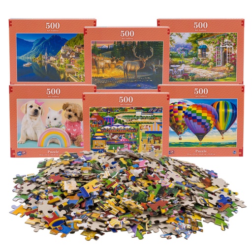 [UPPUZZ50] 44022P* Puzzle 500pc Deluxe 6 Asst