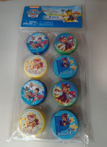 [UPSHARPP] 63244MZ* Sharpeners 8pk PAW PATROL Round