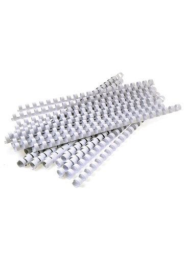 [YAEL06WH] Binding Element 6mm (1/4") WHITE 21 Rings 100s
