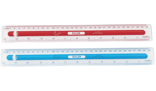 [YKUA3212] Plastic Ruler #U3212 12"/30cm (Singular) - (24/bx)