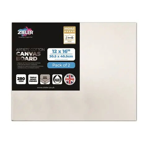 [SD299388] Canvas Boards 12x16" (Sold As 2pk) - Zieler #9299388