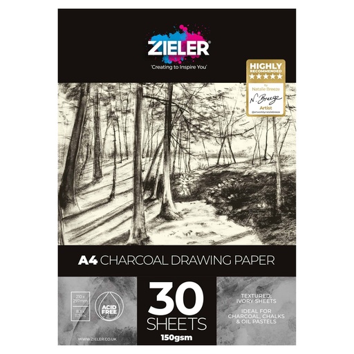 [SD299539] Charcoal Drawing A4 Pad - Zieler