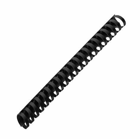 [YAEL25BK] Binding Elements 25mm (1") Black 21 Ring 50/bx