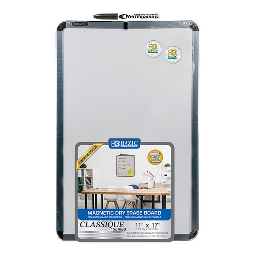 [BY10106] Dry Erase 11x17 Combo Magnetic Board with 2 Markers/Push Pins/Magnets