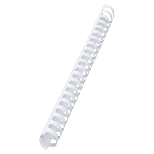 [YAEL25WH] Binding Element 25mm (1") White 21 Rings  50/bx