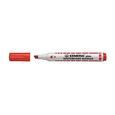 [SS643RD] Plan Whiteboard RED Chisel Marker - (10/bx)