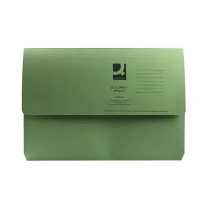 [SDDOCUGR] Document Wallets GREEN Q-Connect