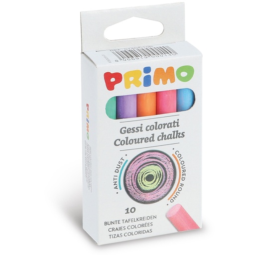 [PR014G10] Primo Coloured Chalk #014GC10R ANTIDUST 10s