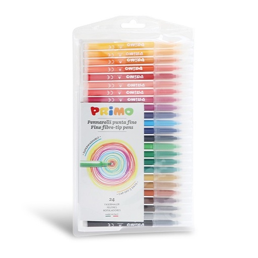 [PR606P24] Primo Fibre Tip #606PEN24B Pens 24s - (12/ctn) (Felt Tip)